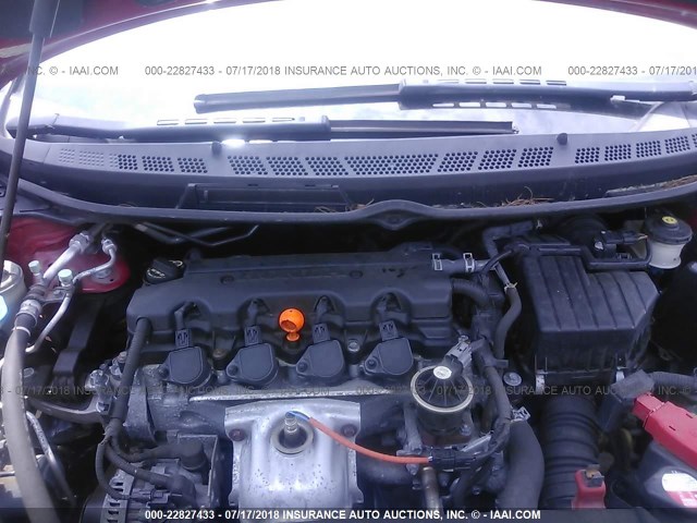 2HGFG12999H526421 - 2009 HONDA CIVIC EXL RED photo 10