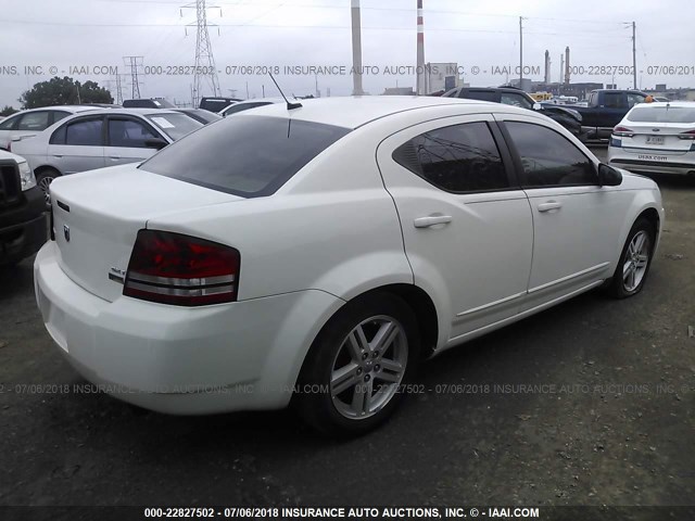 1B3LC56R08N670171 - 2008 DODGE AVENGER SXT WHITE photo 4