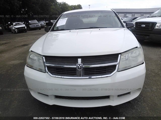 1B3LC56R08N670171 - 2008 DODGE AVENGER SXT WHITE photo 6