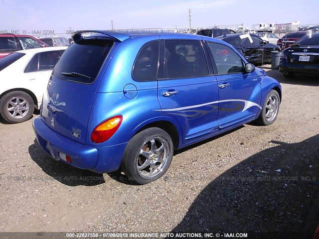 3C8FY78G84T269402 - 2004 CHRYSLER PT CRUISER GT BLUE photo 4