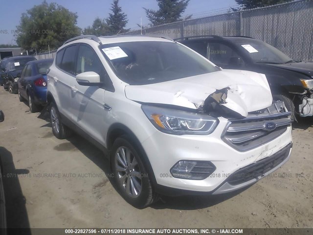 1FMCU9J93HUE87763 - 2017 FORD ESCAPE TITANIUM WHITE photo 1