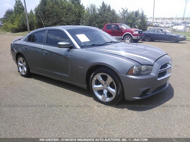 2B3CL5CTXBH571650 - 2011 DODGE CHARGER R/T GRAY photo 1