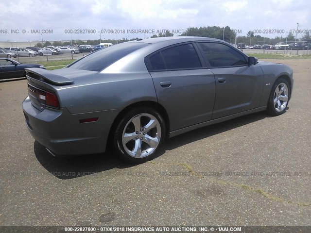 2B3CL5CTXBH571650 - 2011 DODGE CHARGER R/T GRAY photo 4