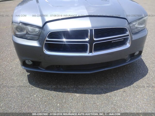 2B3CL5CTXBH571650 - 2011 DODGE CHARGER R/T GRAY photo 6