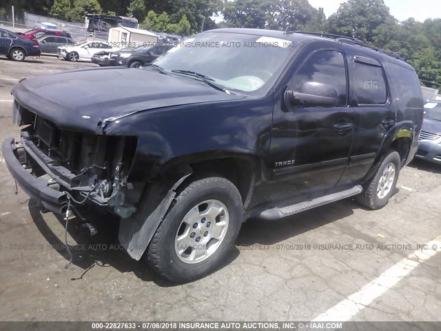 1GNSKBE01CR180443 - 2012 CHEVROLET TAHOE K1500 LT BLACK photo 2