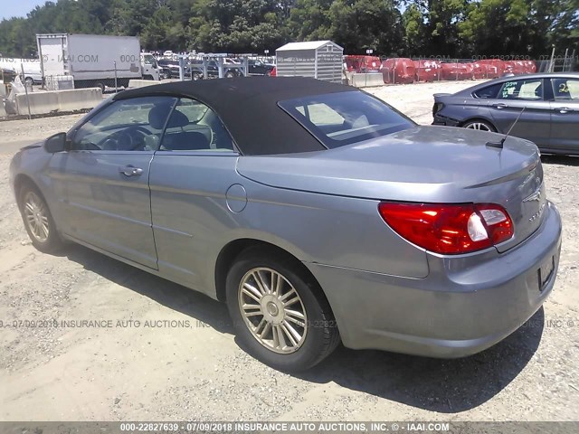 1C3LC55R48N203162 - 2008 CHRYSLER SEBRING TOURING GRAY photo 3