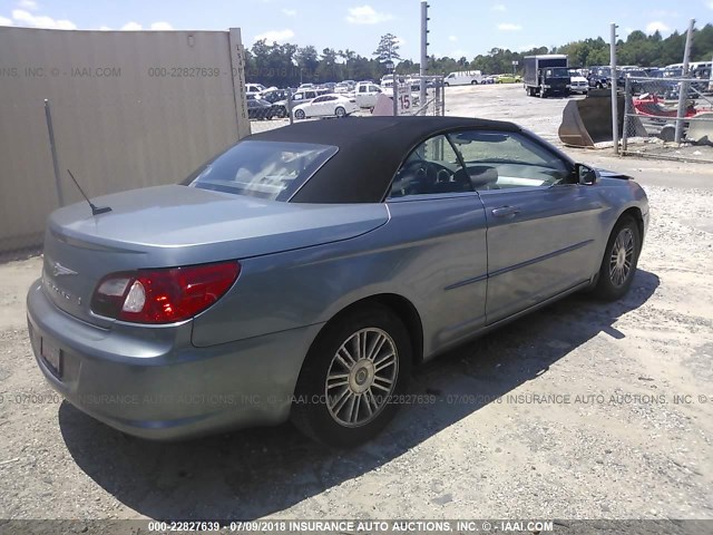 1C3LC55R48N203162 - 2008 CHRYSLER SEBRING TOURING GRAY photo 4