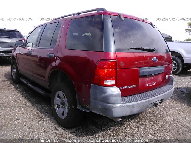 1FMZU62K23ZA98019 - 2003 FORD EXPLORER XLS/XLS SPORT RED photo 3