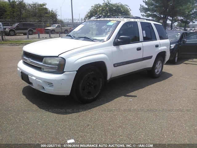 1GNDS13S232182783 - 2003 CHEVROLET TRAILBLAZER  WHITE photo 2