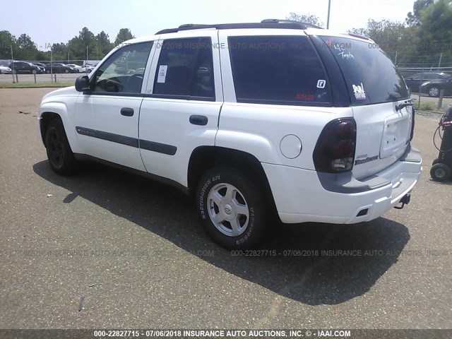 1GNDS13S232182783 - 2003 CHEVROLET TRAILBLAZER  WHITE photo 3