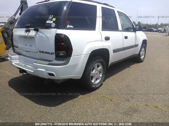 1GNDS13S232182783 - 2003 CHEVROLET TRAILBLAZER  WHITE photo 4