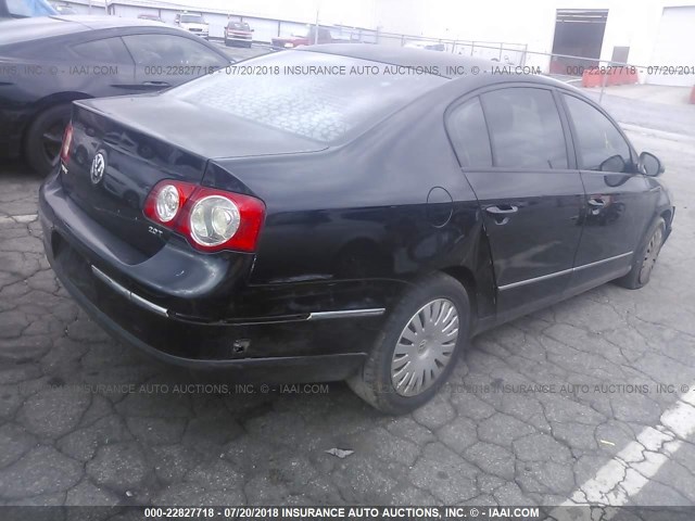 WVWJK73C77P099298 - 2007 VOLKSWAGEN PASSAT BLACK photo 4