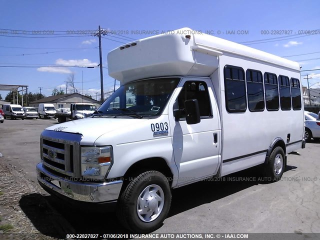 1FDEE3FLXGDC13109 - 2016 FORD ECONOLINE E350 SUPER DUTY CTWAY VAN WHITE photo 2