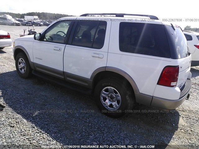 1FMZU64W32UA45213 - 2002 FORD EXPLORER EDDIE BAUER WHITE photo 3