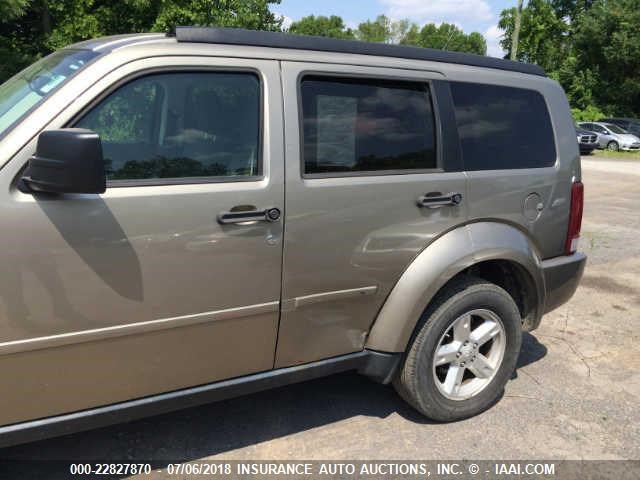 1D8GU58K87W728423 - 2007 DODGE NITRO SLT TAN photo 6