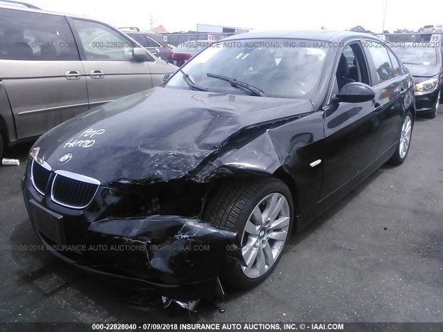 WBAVC53578FZ83766 - 2008 BMW 328 I SULEV BLACK photo 2
