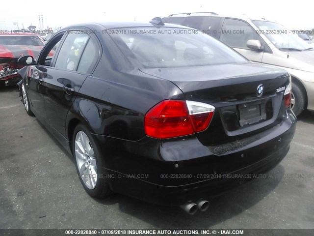 WBAVC53578FZ83766 - 2008 BMW 328 I SULEV BLACK photo 3