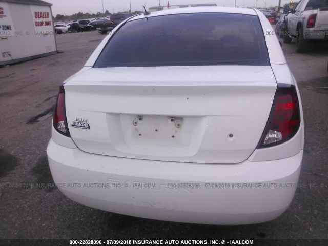 1G8AZ55F17Z112925 - 2007 SATURN ION LEVEL 2 WHITE photo 6