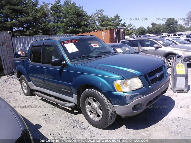 1FMZU77E61UA74101 - 2001 FORD EXPLORER SPORT TR  Light Blue photo 1