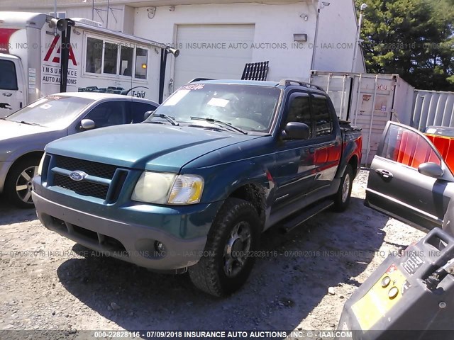 1FMZU77E61UA74101 - 2001 FORD EXPLORER SPORT TR  Light Blue photo 2