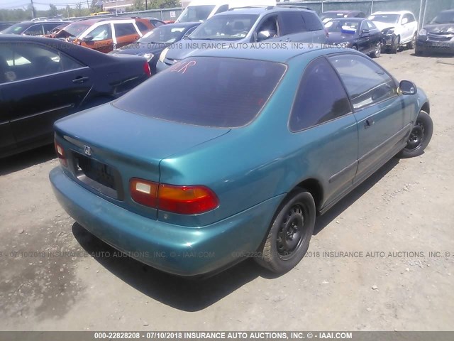 2HGEJ222XSH564607 - 1995 HONDA CIVIC DX GREEN photo 4