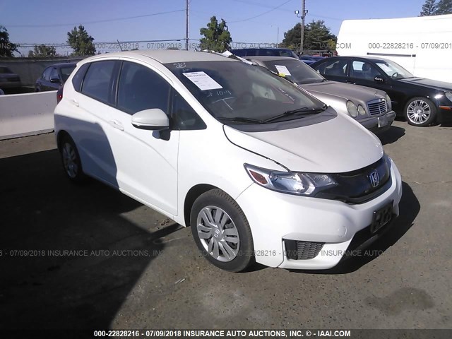 3HGGK5H54FM715909 - 2015 HONDA FIT LX WHITE photo 1