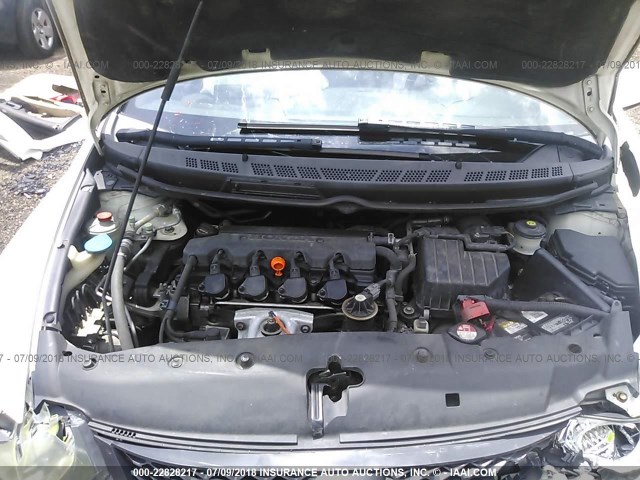 2HGFG12929H517978 - 2009 HONDA CIVIC EXL WHITE photo 10