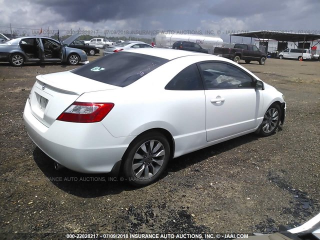 2HGFG12929H517978 - 2009 HONDA CIVIC EXL WHITE photo 4