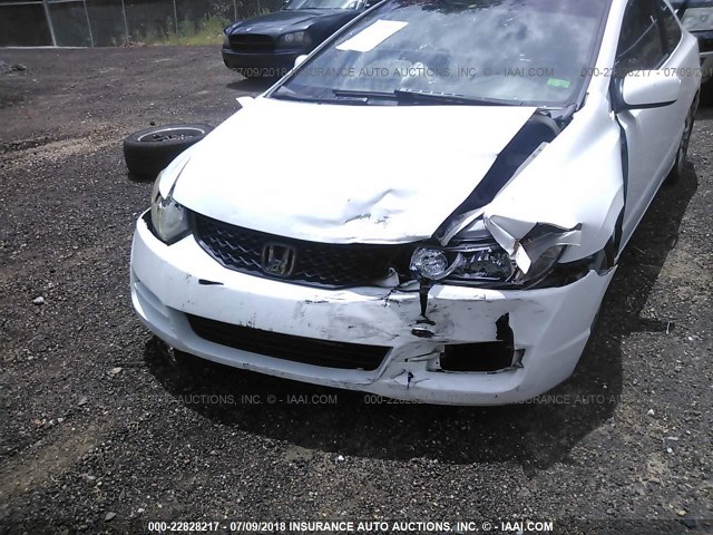 2HGFG12929H517978 - 2009 HONDA CIVIC EXL WHITE photo 6