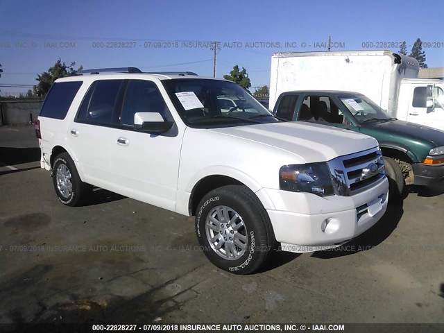 1FMJU1K56EEF66080 - 2014 FORD EXPEDITION LIMITED WHITE photo 1