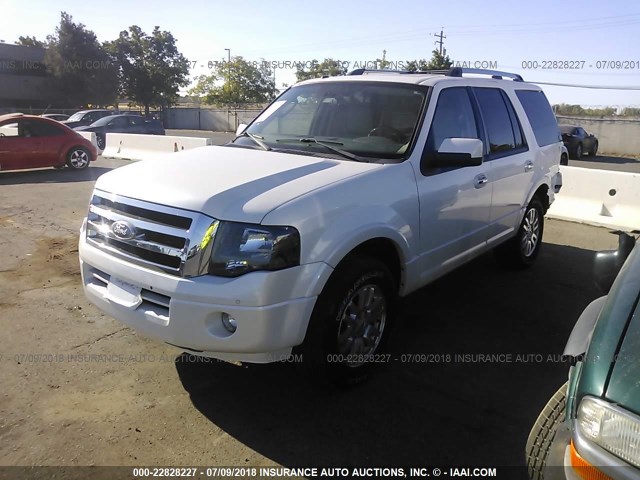 1FMJU1K56EEF66080 - 2014 FORD EXPEDITION LIMITED WHITE photo 2