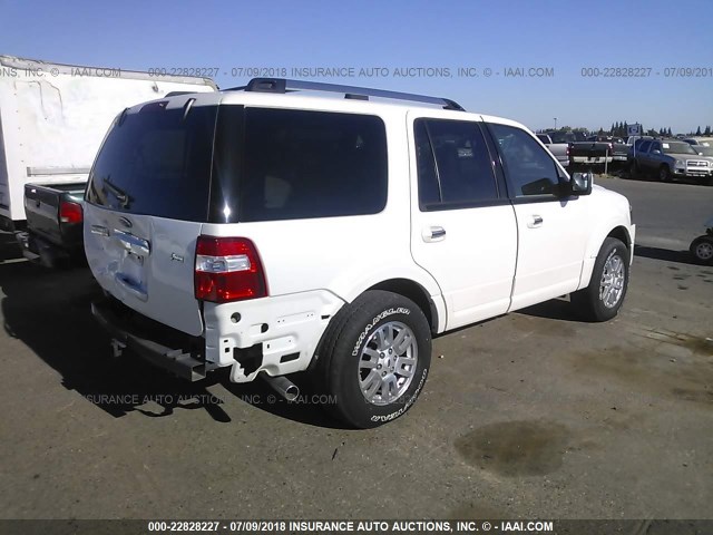 1FMJU1K56EEF66080 - 2014 FORD EXPEDITION LIMITED WHITE photo 4