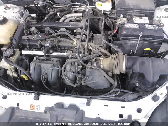 1FAFP34N57W271985 - 2007 FORD FOCUS ZX4/S/SE/SES WHITE photo 10