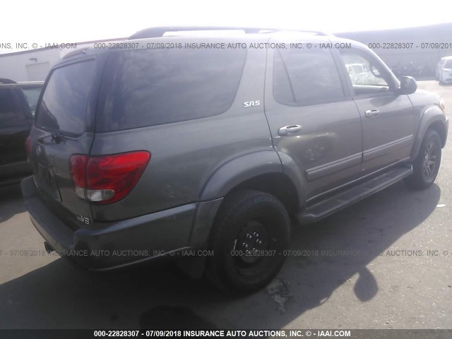 5TDZT34A05S262804 - 2005 TOYOTA SEQUOIA SR5 GRAY photo 4