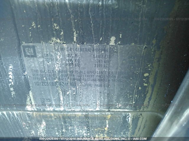 1G1ZC5EB5AF241369 - 2010 CHEVROLET MALIBU 1LT 黑色 照片 9