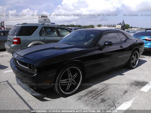 2B3CJ4DV9AH200798 - 2010 DODGE CHALLENGER SE BLACK photo 2