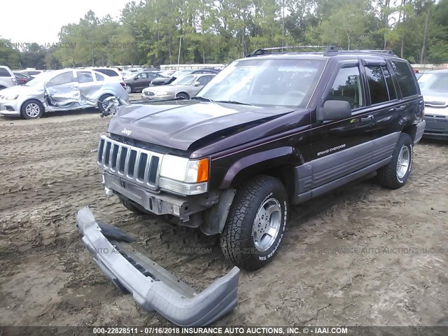 1J4GZ58S0VC545557 - 1997 JEEP GRAND CHEROKEE LAREDO/TSI BURGUNDY photo 2