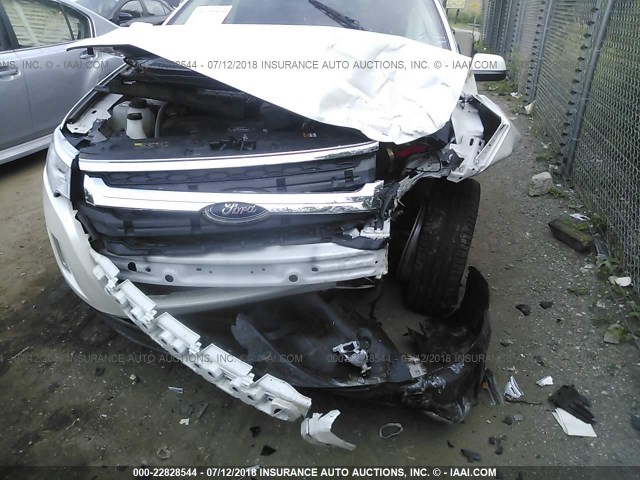 2FMDK4JC5EBB40767 - 2014 FORD EDGE SEL WHITE photo 6