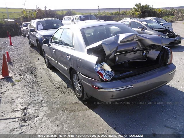 KMHFU45E35A383326 - 2005 HYUNDAI XG 350 GRAY photo 3