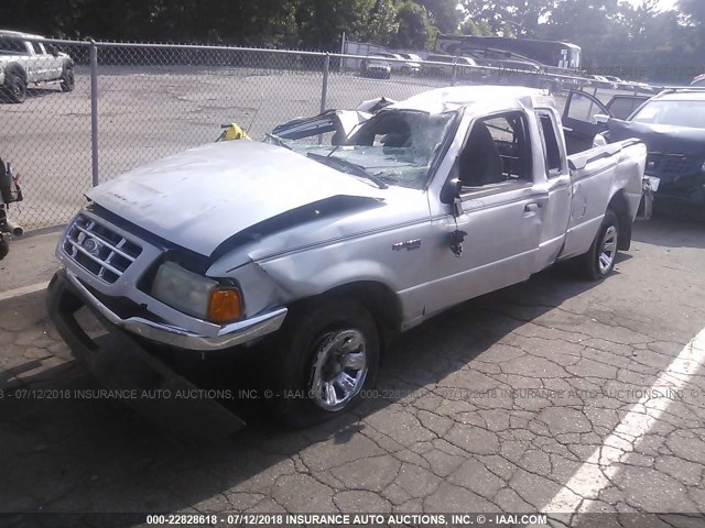 1FTYR14E01PA34081 - 2001 FORD RANGER SUPER CAB SILVER photo 2