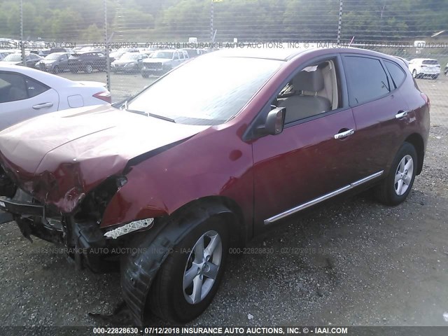 JN8AS5MT4CW262609 - 2012 NISSAN ROGUE S/SV RED photo 2