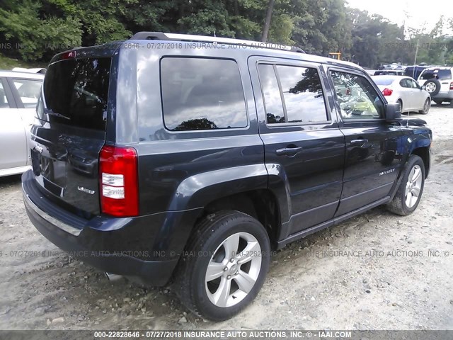 1C4NJRCB3FD183867 - 2015 JEEP PATRIOT LIMITED GRAY photo 4