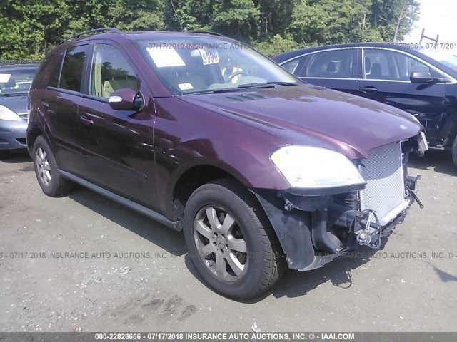 4JGBB86E67A223180 - 2007 MERCEDES-BENZ ML 350 RED photo 1