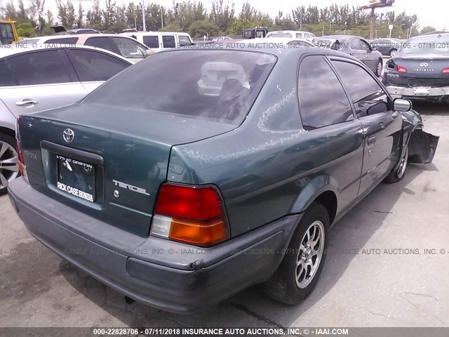 JT2AC52L3T0139357 - 1996 TOYOTA TERCEL STD/DX GREEN photo 4