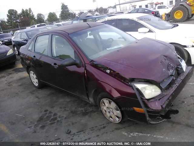 1FAFP34N17W339098 - 2007 FORD FOCUS ZX4/S/SE/SES MAROON photo 1