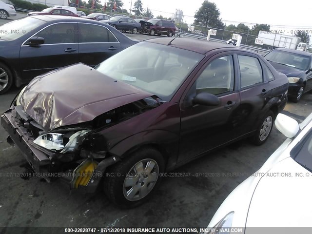 1FAFP34N17W339098 - 2007 FORD FOCUS ZX4/S/SE/SES MAROON photo 2