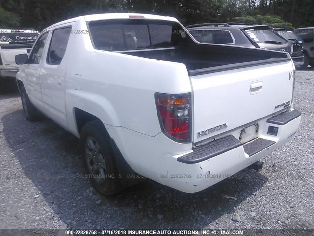 2HJYK163X8H511738 - 2008 HONDA RIDGELINE RTX WHITE photo 3