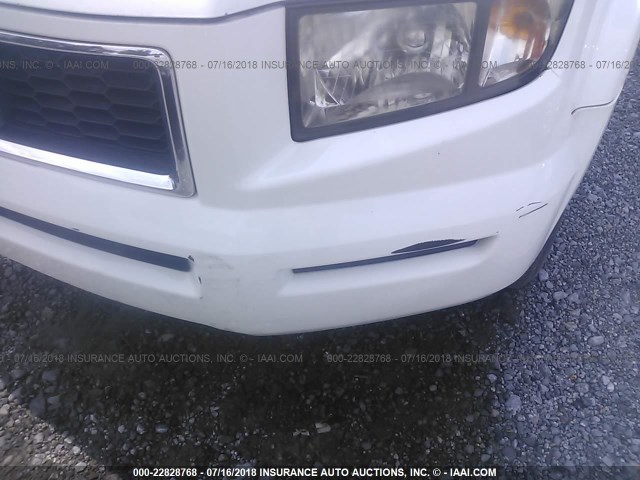 2HJYK163X8H511738 - 2008 HONDA RIDGELINE RTX WHITE photo 6