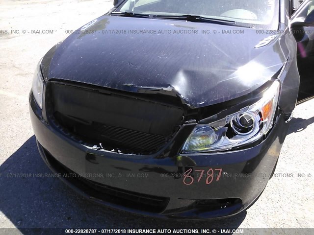 1G4GE5GV0AF213605 - 2010 BUICK LACROSSE CXS BLACK photo 6