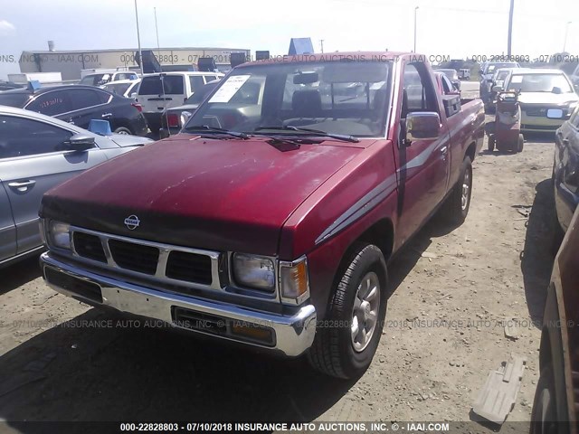 1N6SD11S1TC365645 - 1996 NISSAN TRUCK XE RED photo 2